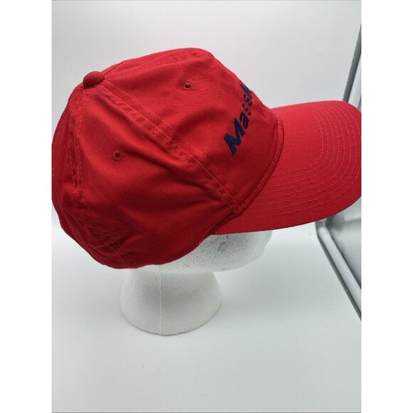 Mass Mutual Red Baseball Cap Hat Snap-back OSFM #7 on Back Embroidery - Picture 3 of 13